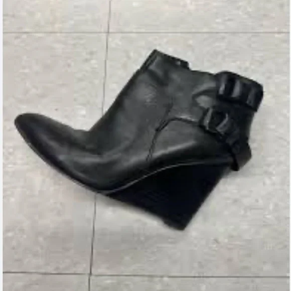 black wedge dress boots Blowfish Praline Wedge Booties- Black